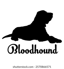 Bloodhound dog silhouette, dog breeds, logo, vector, silhouette,  animal, illustration, icon, sign, design, black, symbol, pet, love
