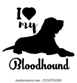  Bloodhound. dog silhouette, dog, dog breeds, logo, vector, silhouette, i love my dog, animal, illustration, icon, sign, design, black, symbol, pet, love