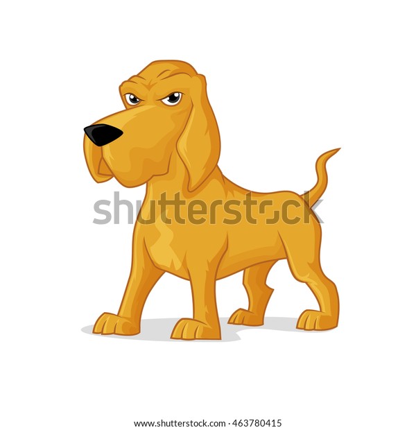 Bloodhound Dog Vector Cartoon Illustration Isolated Stock Vector ...