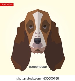 Bloodhound head vector illustration. It can be used as - logo, pictogram, icon, infographic element.