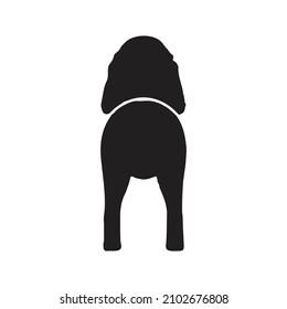 Bloodhound pet dog species silhouette vector illustration design eps.10