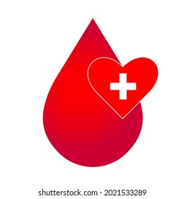 Bloods drops. Donation. Vector illustration.