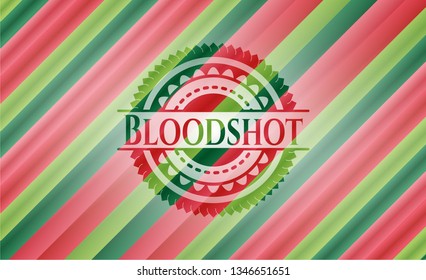 Bloodshot christmas style emblem.