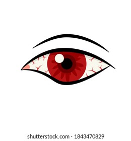 Bloodshot eye icon. Clipart image isolated on white background.