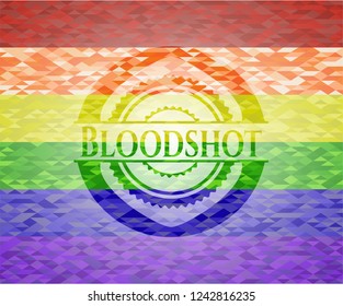 Bloodshot lgbt colors emblem 
