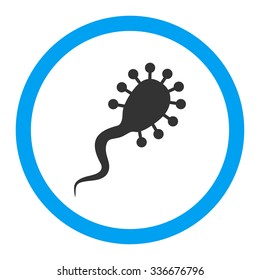Bloodsucker vector icon. Style is flat rounded symbol, bright colors, rounded angles, white background.