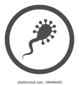 Bloodsucker vector icon. Style is flat rounded symbol, gray color, rounded angles, white background.