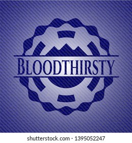 Bloodthirsty with jean texture. Vector Illustration. Detailed.