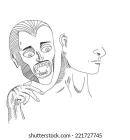 A bloodworthy vampire vector illustration