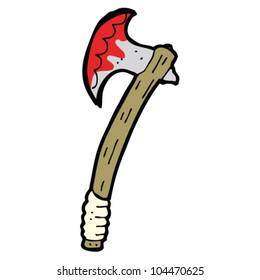 blutiger Axt-Cartoon