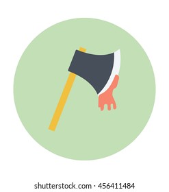 Bloody Axe Colored Vector Icon