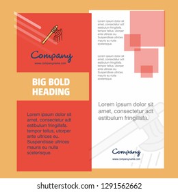 Bloody axe Company Brochure Title Page Design. Company profile, annual report, presentations, leaflet Vector Background