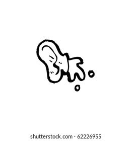 bloody chopped ear cartoon