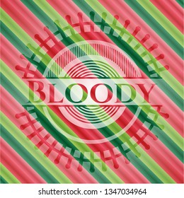 Bloody christmas emblem.
