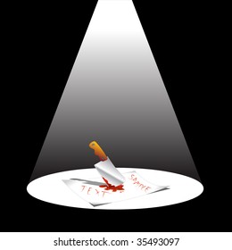 Bloody cleaver.