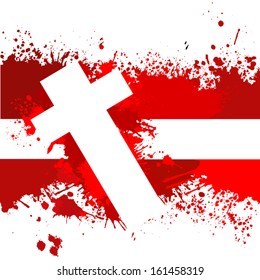 bloody cross. Vector