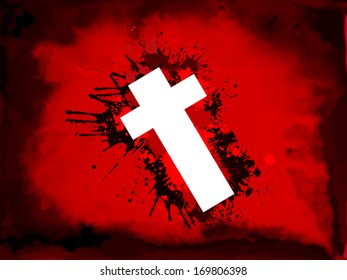 the bloody cross. Vector