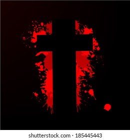 the bloody cross . Vector
