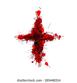 the bloody cross . Vector