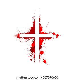 the bloody cross. Vector