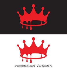 Bloody Crown logo.  
Royal crown icon'