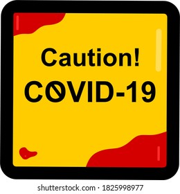 bloody dangerous corona virus warning board illustration, Perfect for design materials and health products