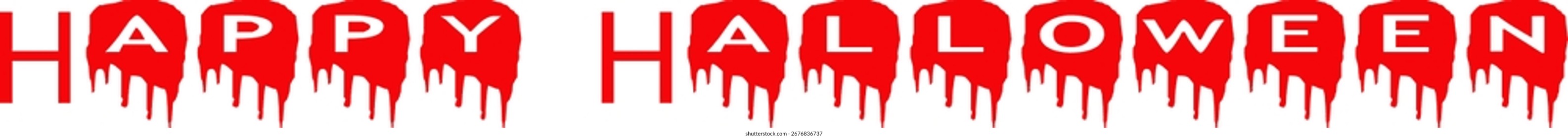 Bloody Dripping Halloween Text Vector