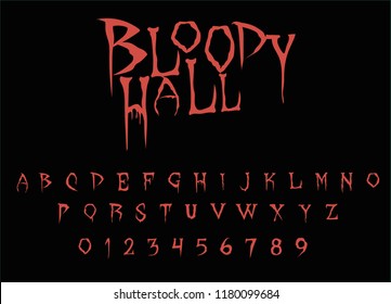 Bloody Font - Red Horror Font