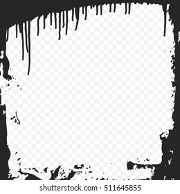 Bloody frame design template a transparent background