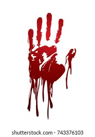 Bloody Hand Graphic Vector.