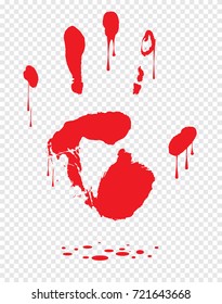 Bloody hand print
