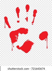 Bloody hand print