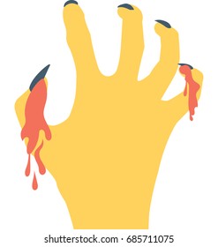 
Bloody Hand Vector Icon 
