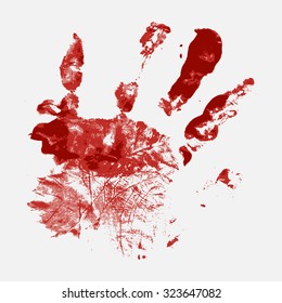Bloody Hand-Print Vector