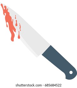 
Bloody Knife Vector Icon 
