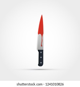 Bloody knife vector illustration