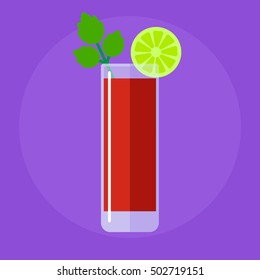 Bloody mary  cocktail flat icon