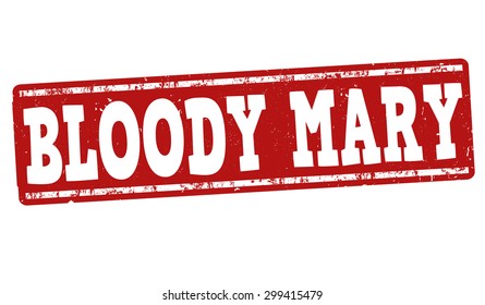 Bloody Mary cocktail grunge rubber stamp on white background, vector illustration