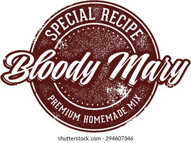 Bloody Mary Cocktail Stamp