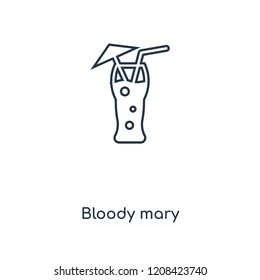 Bloody mary concept line icon. Linear Bloody mary concept outline symbol design. This simple element illustration can be used for web and mobile UI/UX.