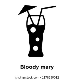 Bloody mary icon vector isolated on white background, logo concept of Bloody mary sign on transparent background, filled black symbol