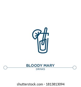 bloody mary outline vector icon. simple element illustration. bloody mary outline icon from editable drinks concept. can be used for web and mobile
