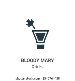 Bloody mary vector icon on white background. Flat vector bloody mary icon symbol sign from modern drinks collection for mobile concept and web apps design.