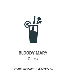 Bloody mary vector icon on white background. Flat vector bloody mary icon symbol sign from modern drinks collection for mobile concept and web apps design.