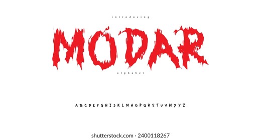 Bloody Metal Rock Underground Typography Alphabet Font