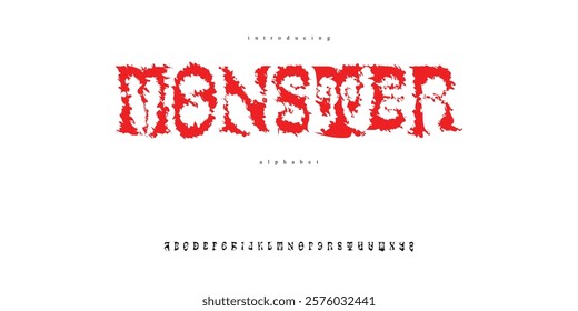 Bloody Monster Display Alphabet Font Typeface