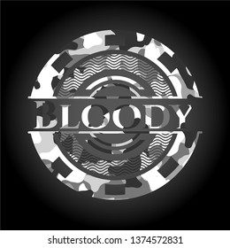 Bloody on grey camo pattern