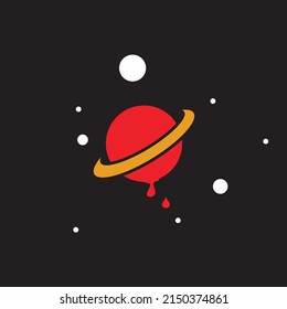 bloody planet vector image, can be use on all media because made with high resolution