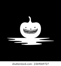 Bloody Scary Pumpkin, kann für Sign, Icon, Symbol und Halloween Theme Poster, Art Illustration für Film mit Genre Horror oder Mystery. Vektorgrafik