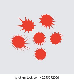Bloody shape vector illustration.  Liquid drops concept. 